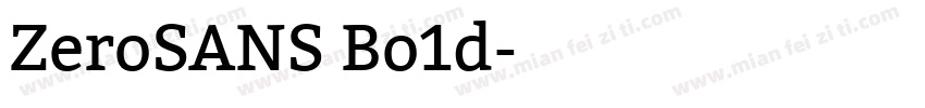 ZeroSANS Bo1d字体转换